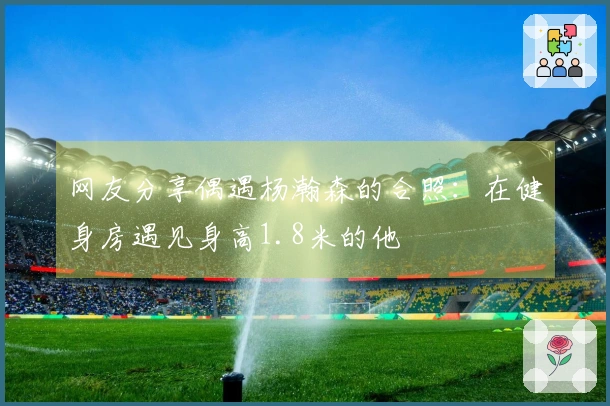网友分享偶遇杨瀚森的合照：在健身房遇见身高1.8米的他